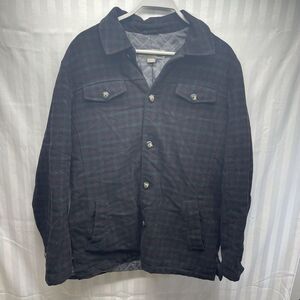 Utex Wool Blend Lined‎ & Insulated Men's Button-Down Shirt Jacket Coat Size L